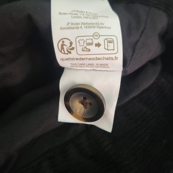 Boden Black Corduroy Cropped Friends Gilmore Y2k Dark Academia Trucker Jacket - Picture 12 of 12